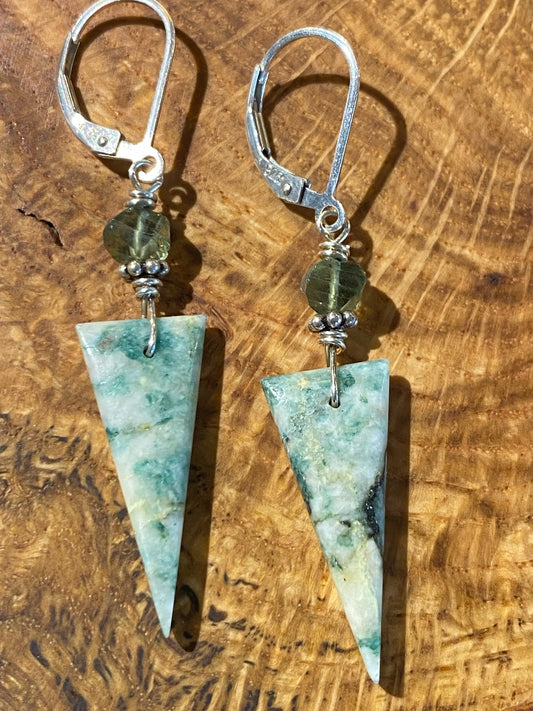 Green Apatite Earrings