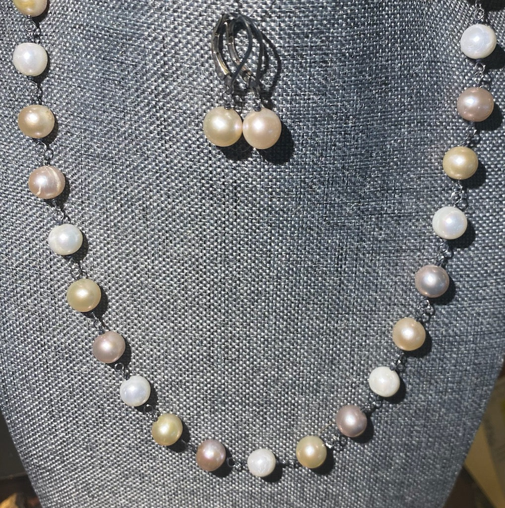 Sterling Silver Pearl Necklace