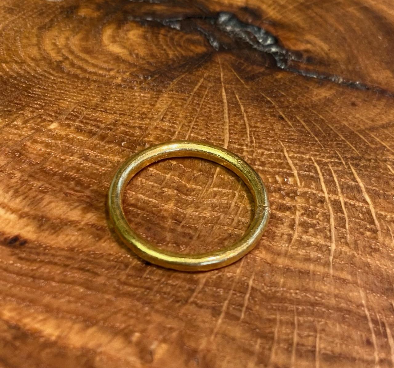 22kt Hammered Gold Ring