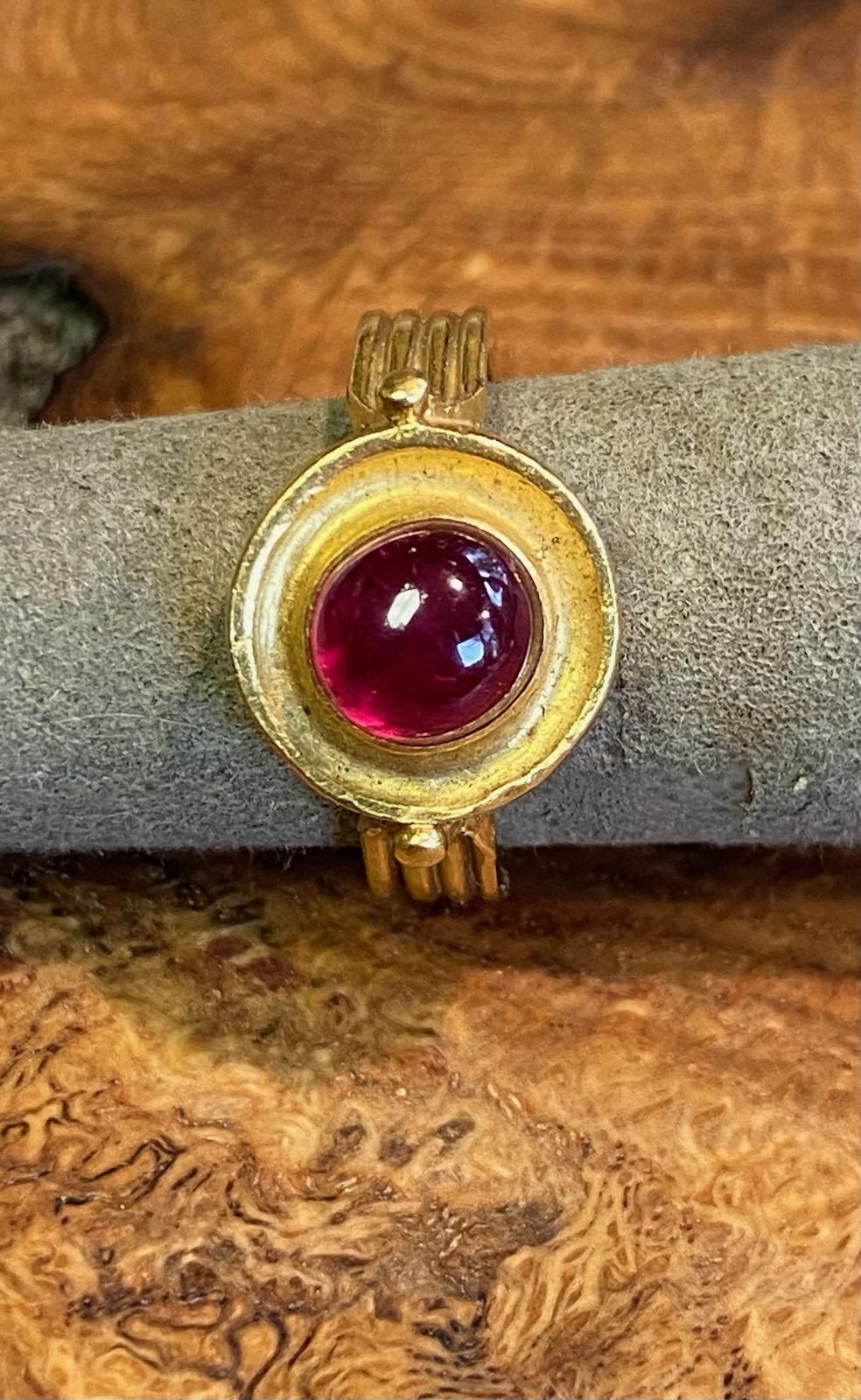 Cabachon Ruby Ring