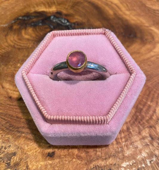 Sterling Silver Pink Sapphire Ring